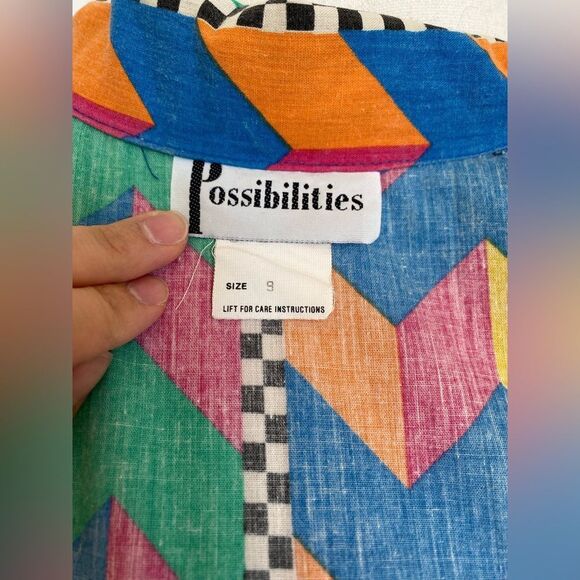 1990s/80s Colorful Art Pop Possibilities Button-down Shirt - Picture 8 of 10